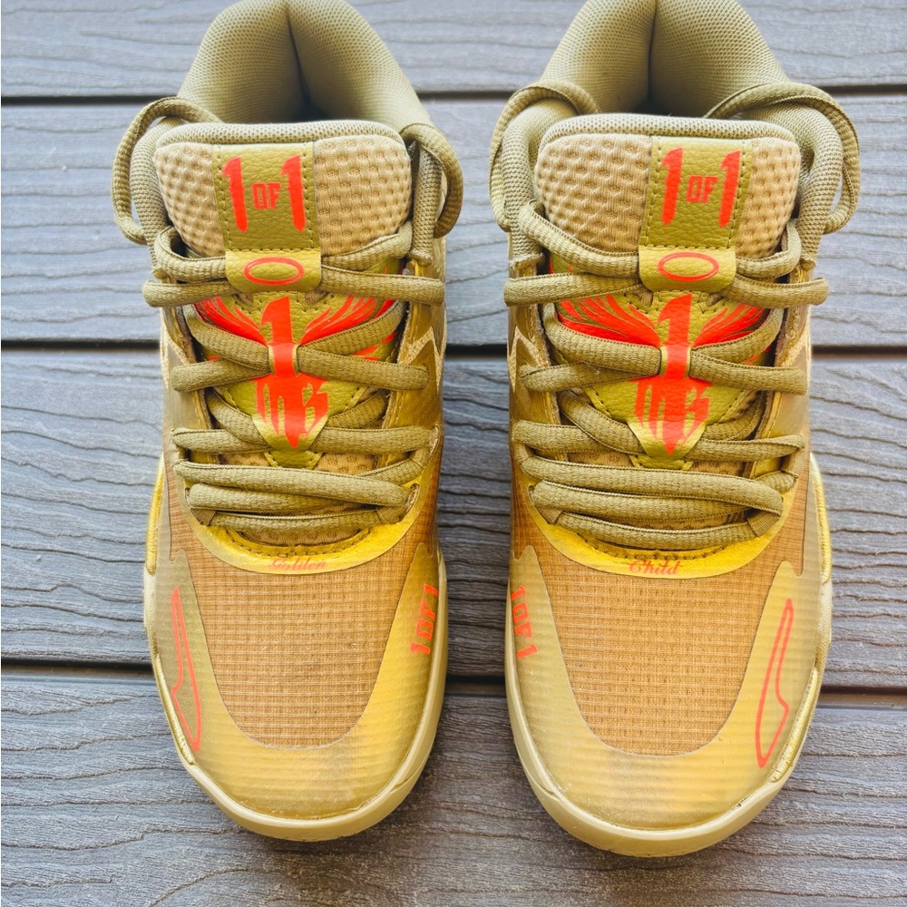 Puma Kids Gold and Orange Sneakers